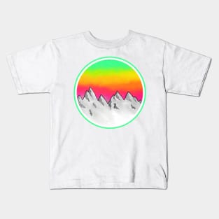 Colorful Mountain Scene Kids T-Shirt